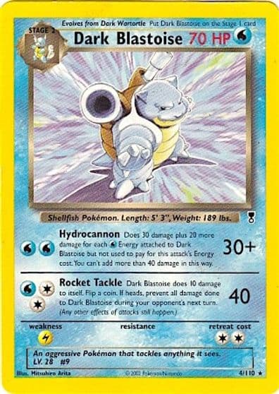 Dark Blastoise (WotC Legendary Collection) Deck Exclusives Pokemon card