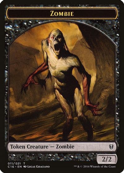 Zombie Worm Double Sided Token Commander 2016 Magic card