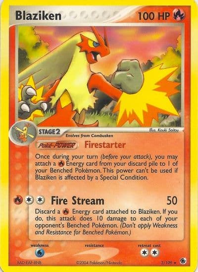 Blaziken EX Battle Stadium Pokemon card