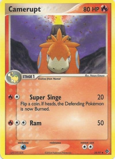 Camerupt EX Battle Stadium Pokemon card