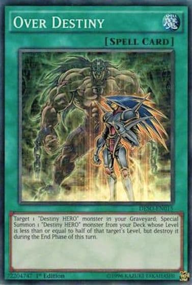 Over Destiny Destiny Soldiers Yu-Gi-Oh! card