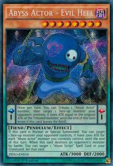 Abyss Actor Evil Heel Destiny Soldiers Yu-Gi-Oh! card