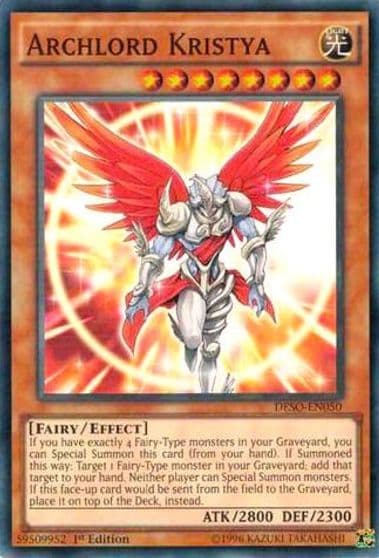 Archlord Kristya Destiny Soldiers Yu-Gi-Oh! card