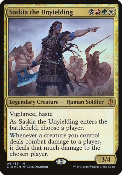 Saskia the Unyielding Commander 2016 Oversize Cards Magic card