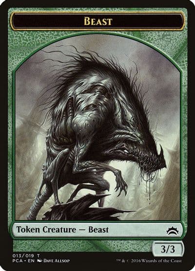 Beast Saproling Double Sided Token Planechase Anthology Magic card