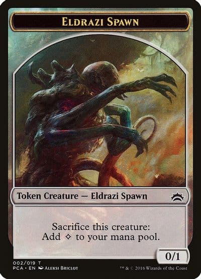Eldrazi Spawn 002 Eldrazi Double Sided Token Planechase Anthology Magic card