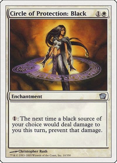 Circle of Protection Black 9th Edition Magic card