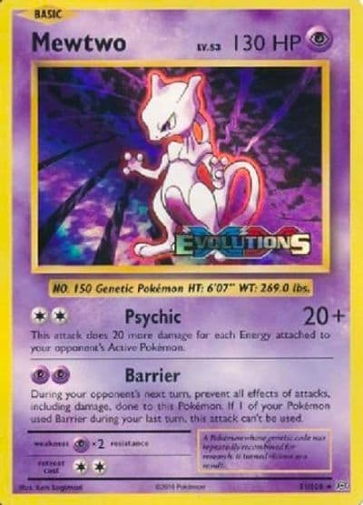 Mewtwo (XY Evolutions Prerelease) XY Promos Pokemon card