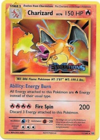 Charizard (XY Evolutions Prerelease) XY Promos Pokemon card