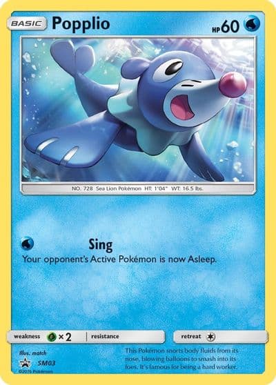 Popplio First Partner Pack Pokemon card