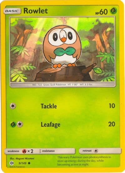 Rowlet (Water Web Holo) Miscellaneous Cards & Products Pokemon card