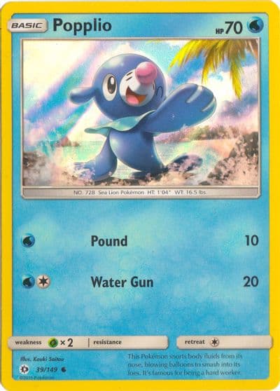 Popplio (Water Web Holo) Miscellaneous Cards & Products Pokemon card