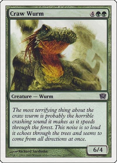 Craw Wurm 9th Edition Magic card