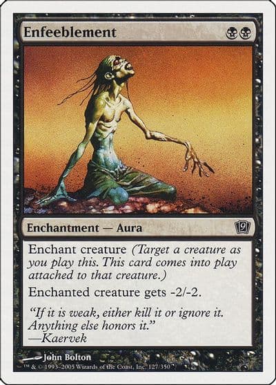 Enfeeblement 9th Edition Magic card
