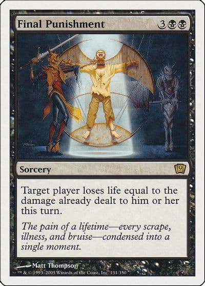 Final Punishment 9th Edition Magic card