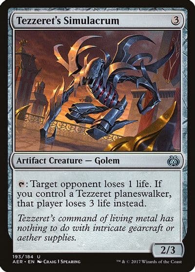 Tezzerets Simulacrum Aether Revolt Magic card