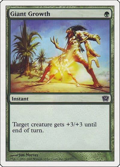 Giant Growth 9th Edition Magic card