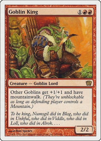 Goblin King 9th Edition Magic card