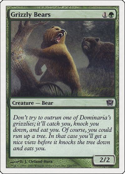 Grizzly Bears 9th Edition Magic card