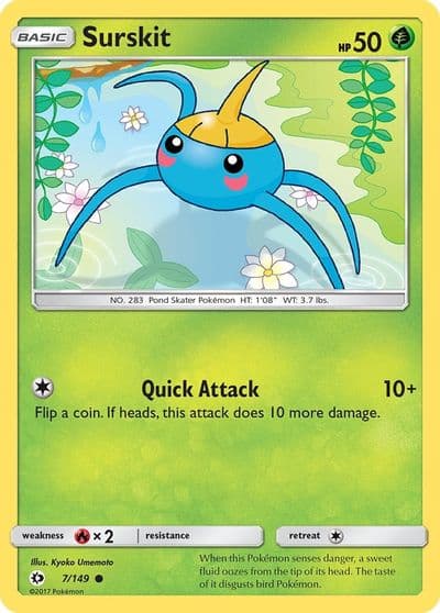 Surskit SM Base Set Pokemon card