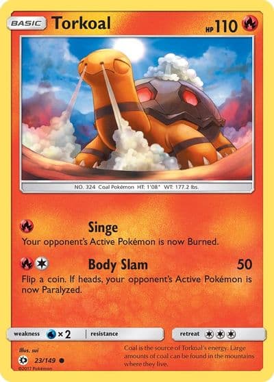 Torkoal SM Base Set Pokemon card