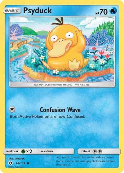 Psyduck SM Base Set Pokemon card