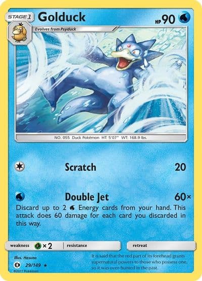 Golduck SM Base Set Pokemon card