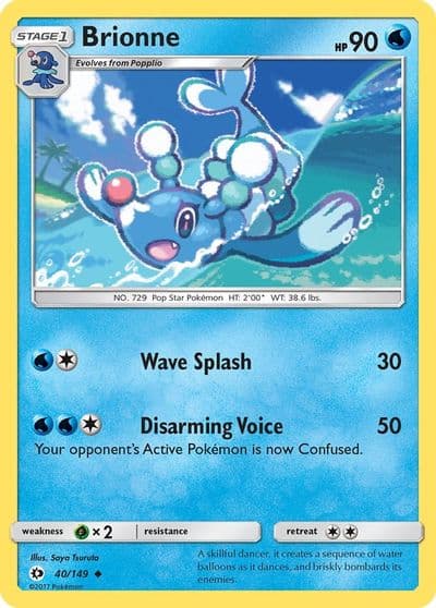 Brionne SM Base Set Pokemon card