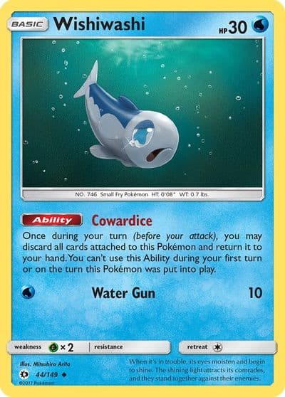 Wishiwashi SM Base Set Pokemon card
