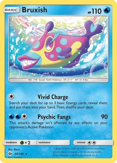 Bruxish SM Base Set Pokemon card