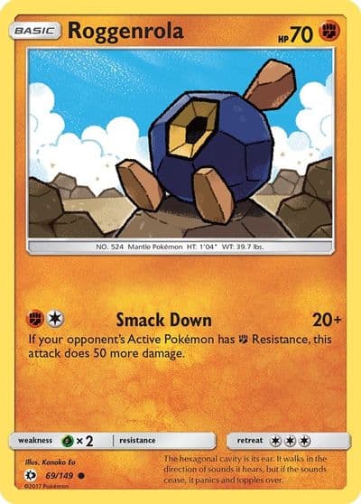 Roggenrola SM Base Set Pokemon card