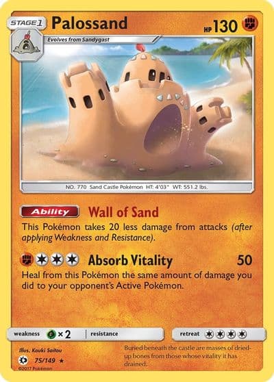 Palossand SM Base Set Pokemon card