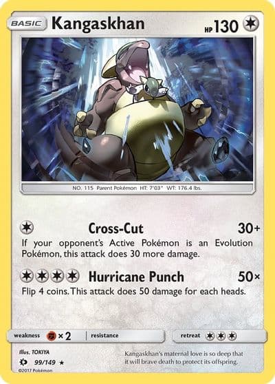 Kangaskhan SM Base Set Pokemon card
