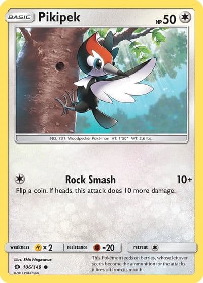 Pikipek SM Base Set Pokemon card