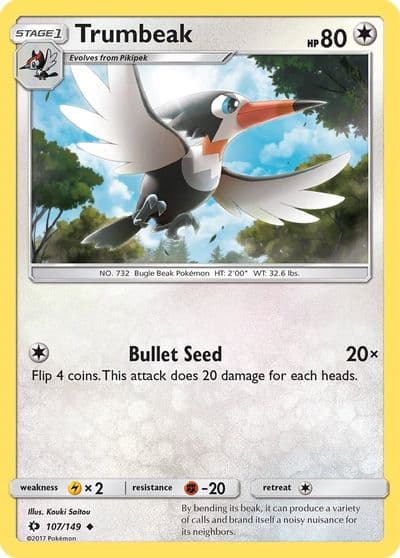 Trumbeak SM Base Set Pokemon card
