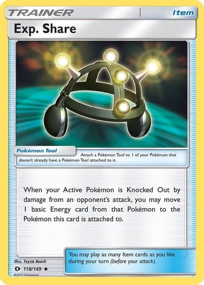 Exp. Share SM Base Set Pokemon card