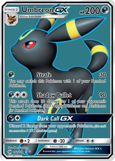 Umbreon GX (Full Art) SM Base Set Pokemon card