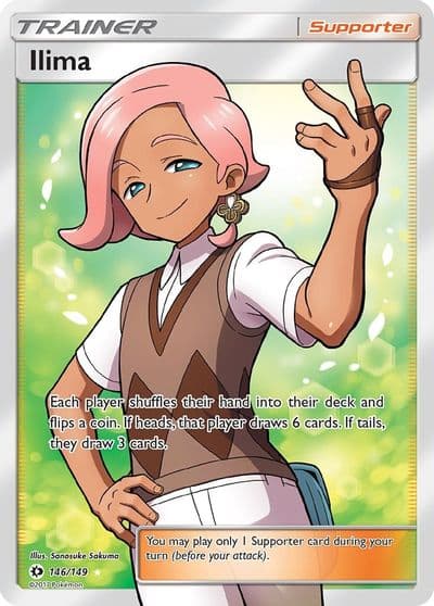 Ilima (Full Art) SM Base Set Pokemon card