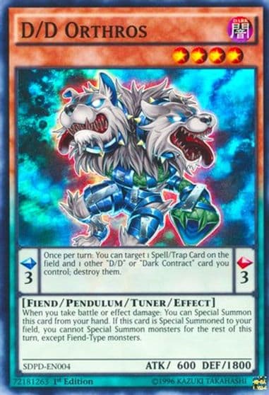 D D Orthros Structure Deck: Pendulum Domination Yu-Gi-Oh! card