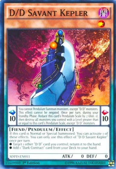 D D Savant Kepler Structure Deck: Pendulum Domination Yu-Gi-Oh! card