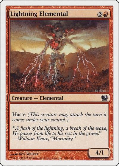 Lightning Elemental 9th Edition Magic card