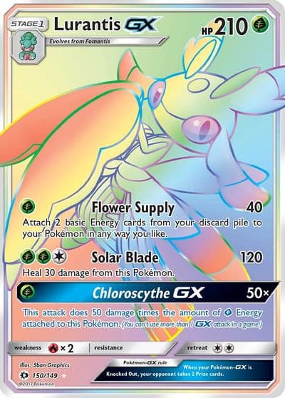 Lurantis GX (Secret) SM Base Set Pokemon card
