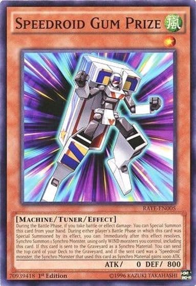 Speedroid Gum Prize Raging Tempest Yu-Gi-Oh! card
