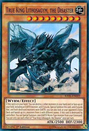 True King Lithosagym the Disaster Raging Tempest Yu-Gi-Oh! card