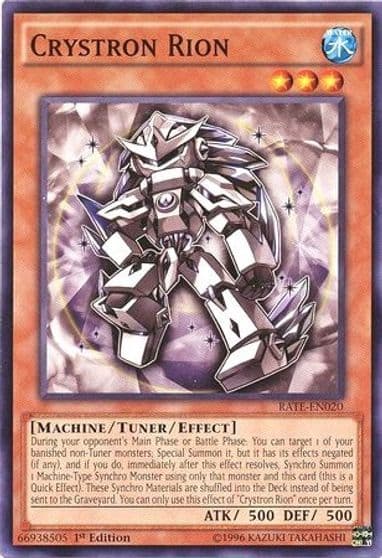 Crystron Rion Raging Tempest Yu-Gi-Oh! card