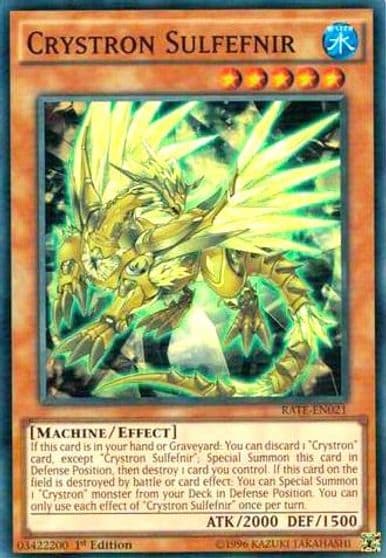 Crystron Sulfefnir Raging Tempest Yu-Gi-Oh! card