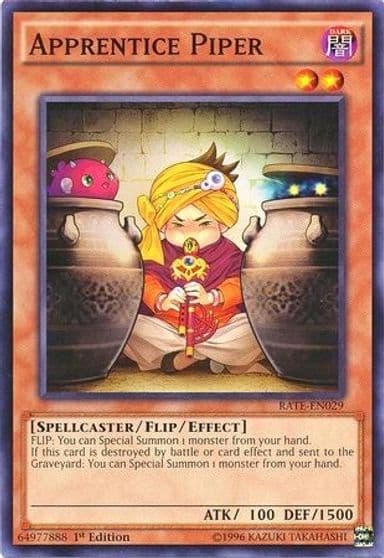 Apprentice Piper Raging Tempest Yu-Gi-Oh! card
