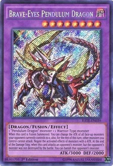 Brave Eyes Pendulum Dragon Raging Tempest Yu-Gi-Oh! card
