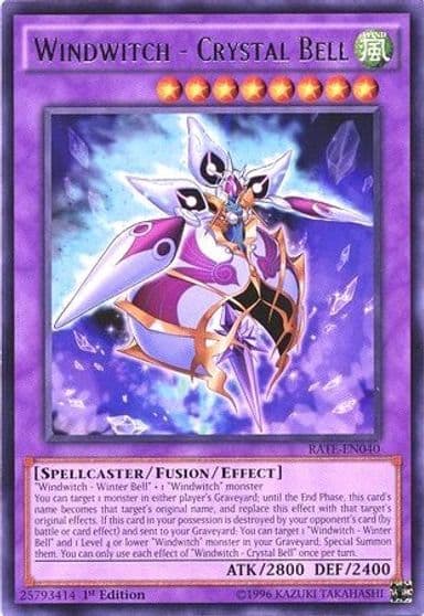 Windwitch Crystal Bell Raging Tempest Yu-Gi-Oh! card