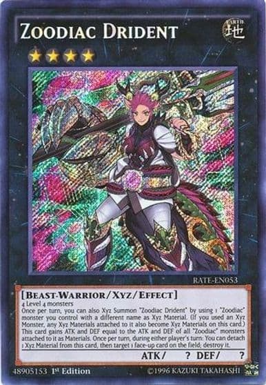 Zoodiac Drident Raging Tempest Yu-Gi-Oh! card